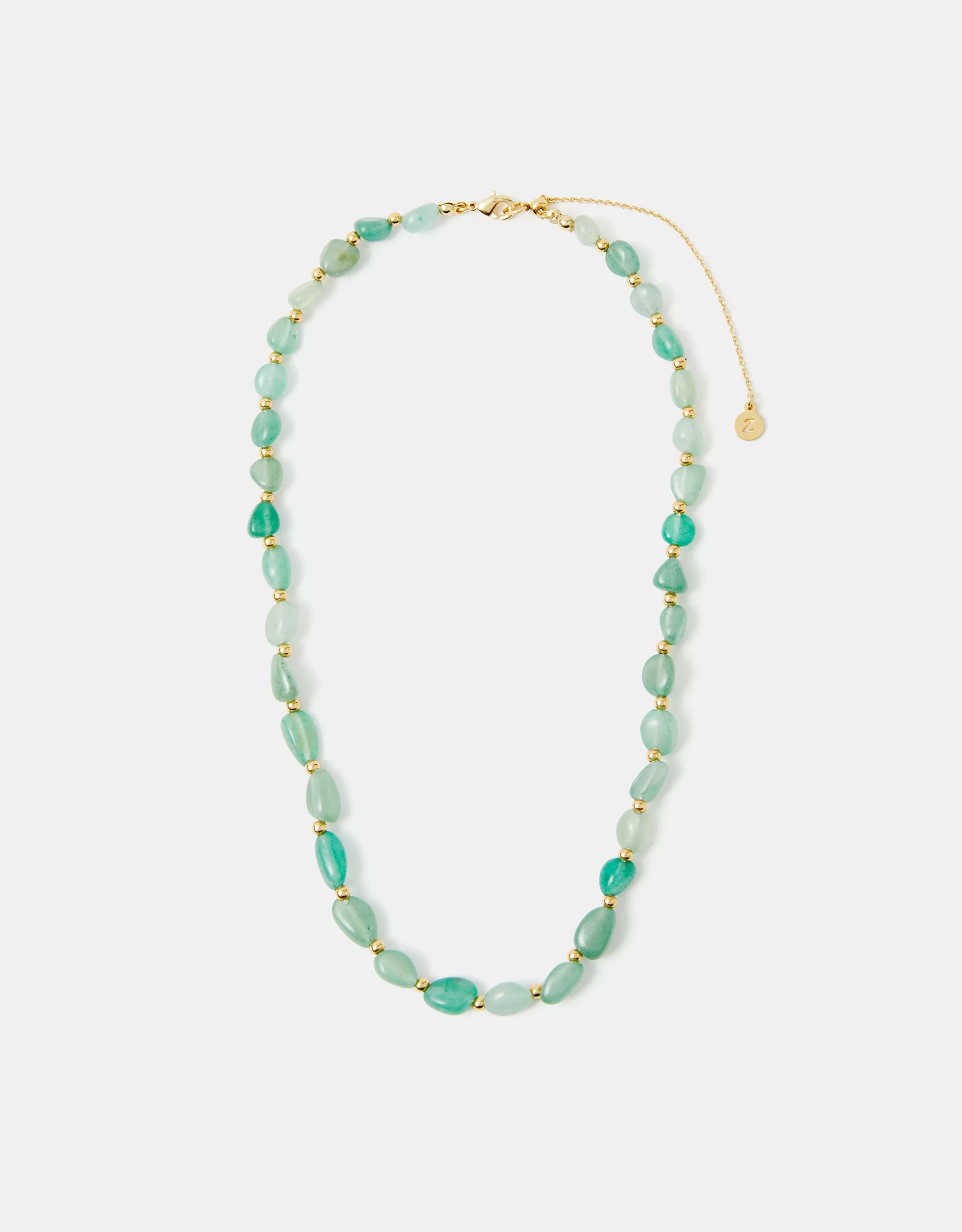 14ct Gold-Plated Aventurine Stone Necklace