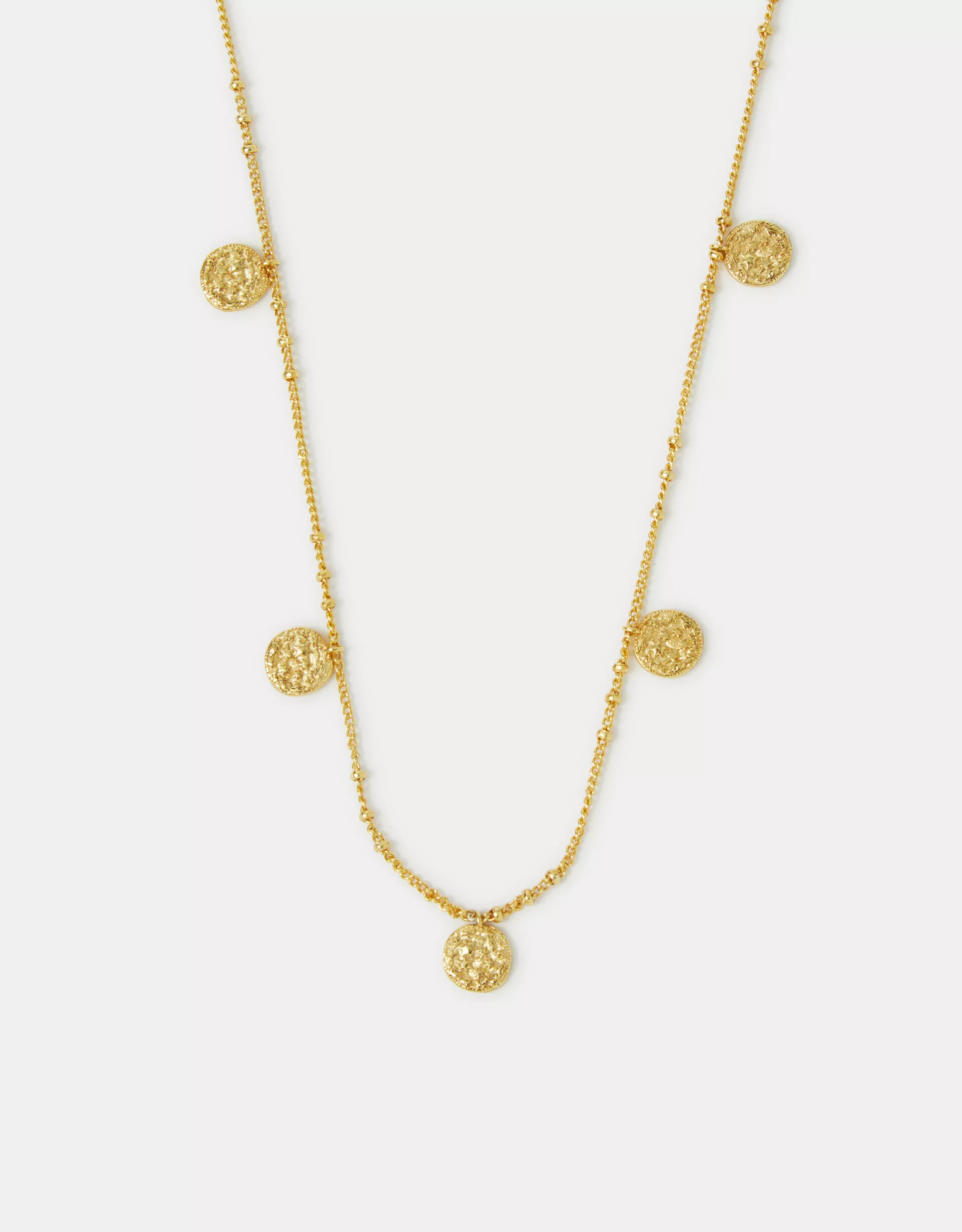 14ct Gold-Plated Coin Charm Necklace