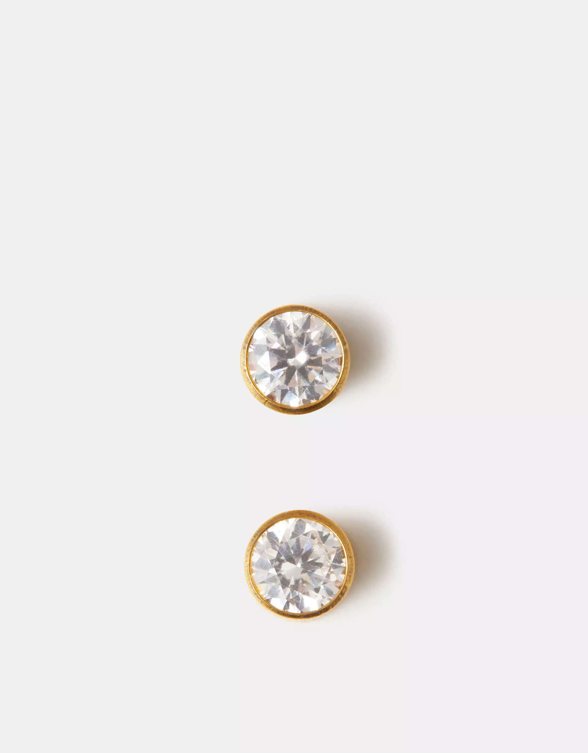14ct Gold-Plated Titanium Flatback Stud Earrings