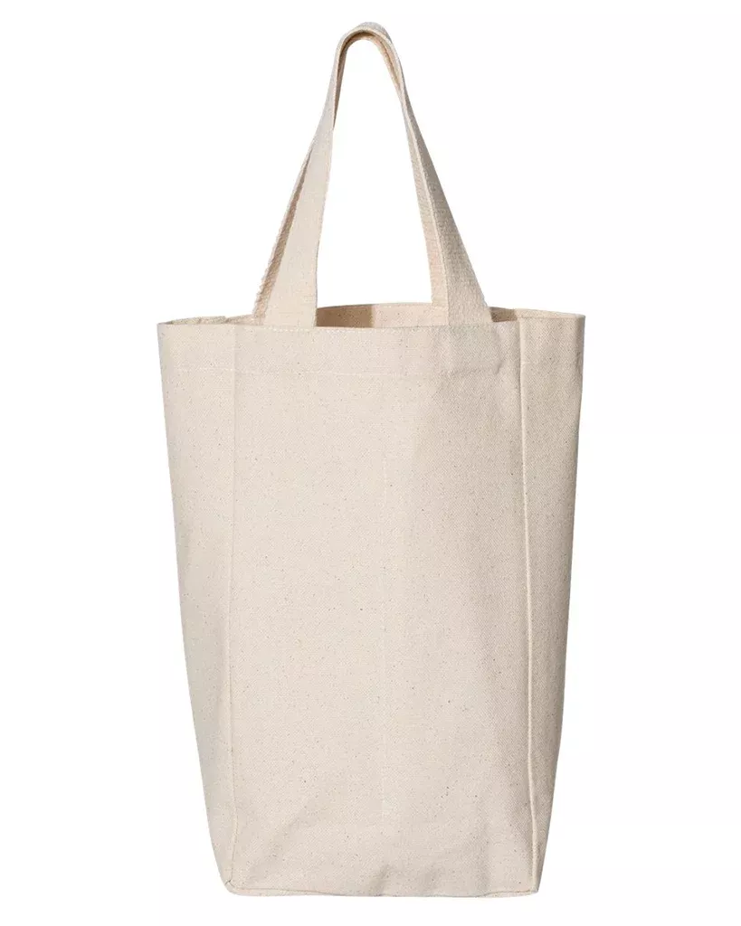 168 ct Canvas Double Wine Tote Bag-By Case