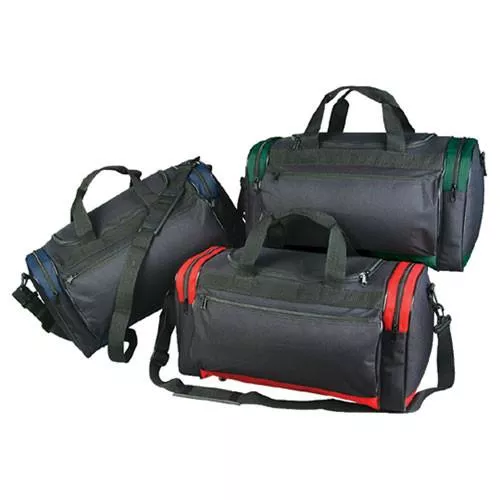 19 in Medium Size Two-Tone Duffle Bag w/ Protruding Pocket