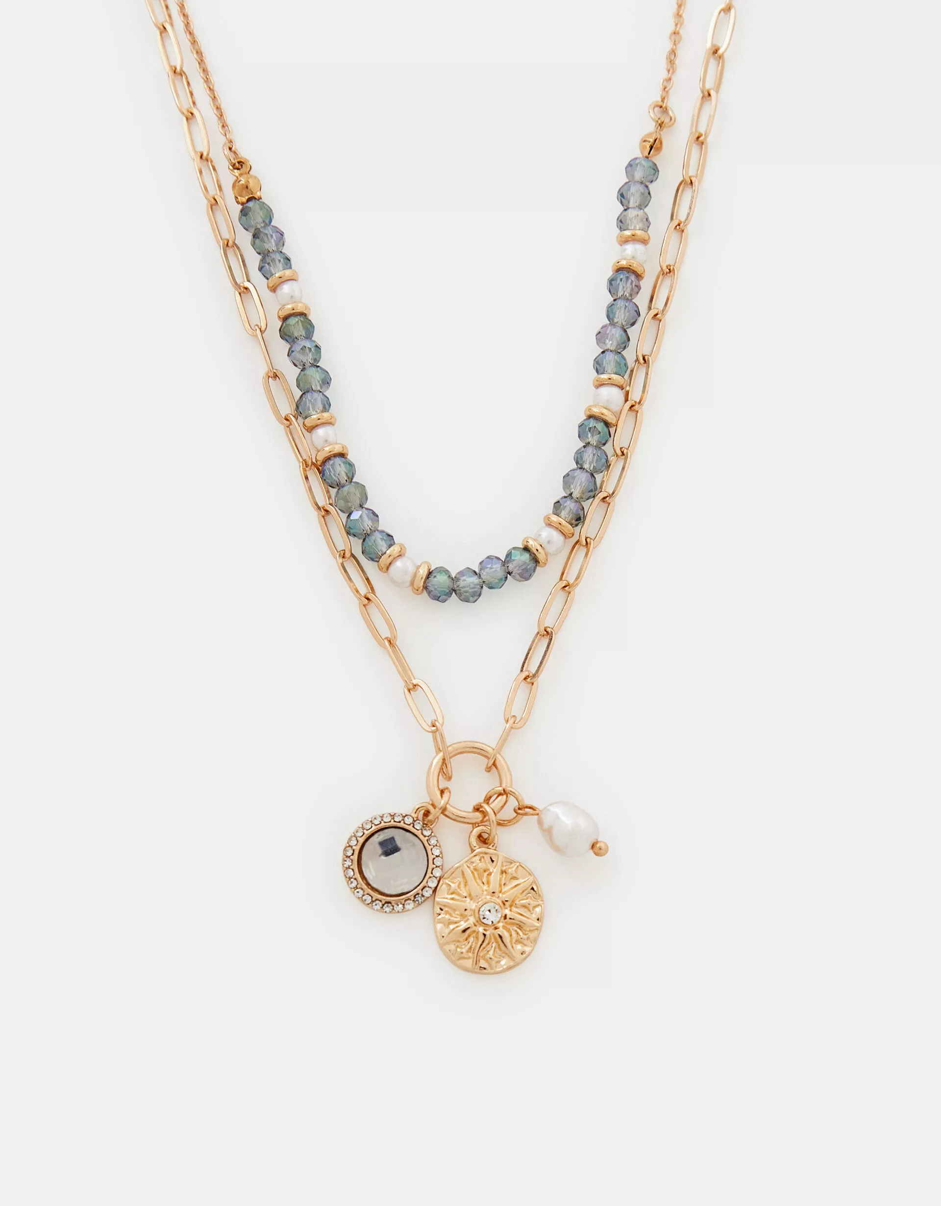 2-Pack Beaded Charm Necklaces