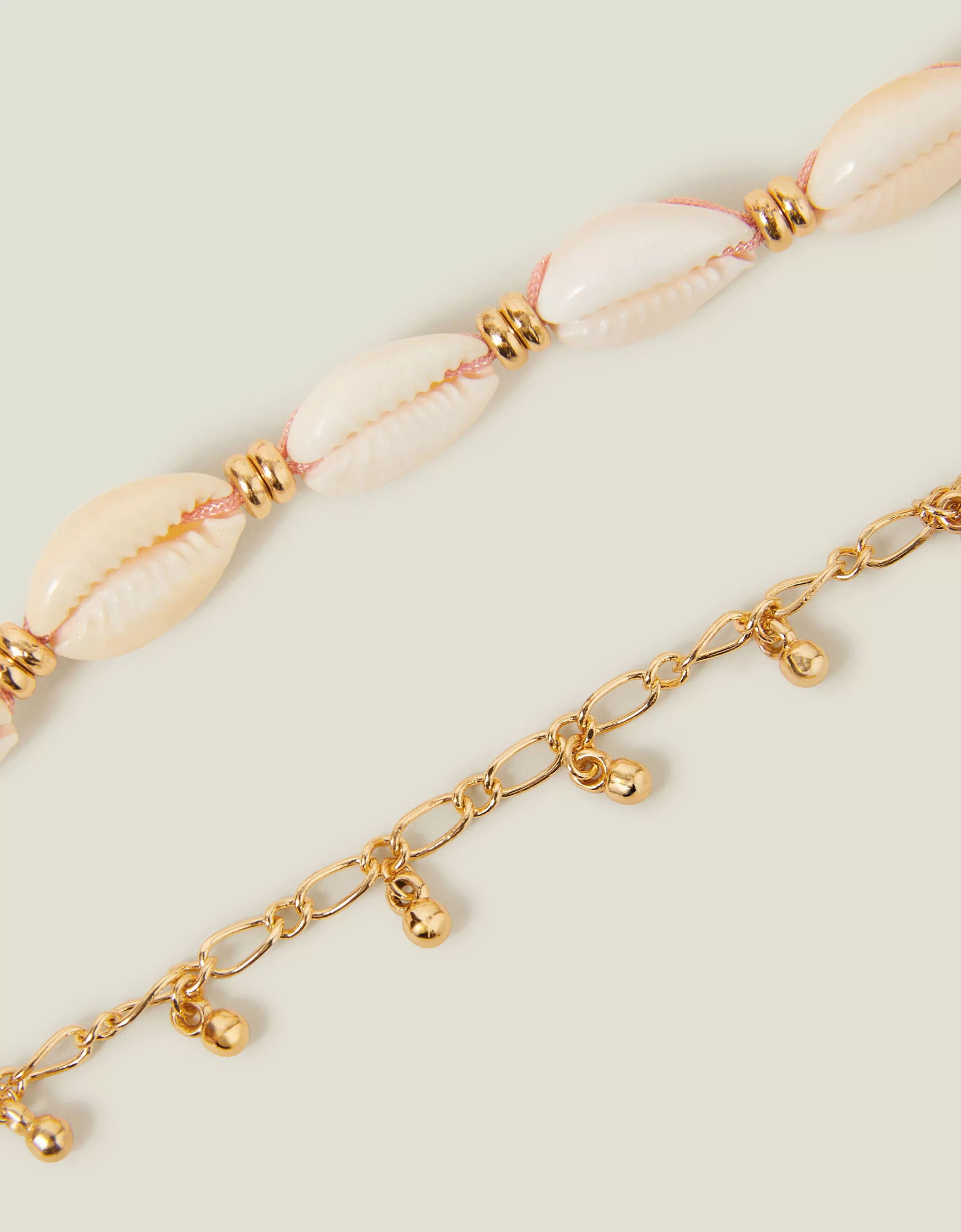 2-Pack Shell Charm Anklets