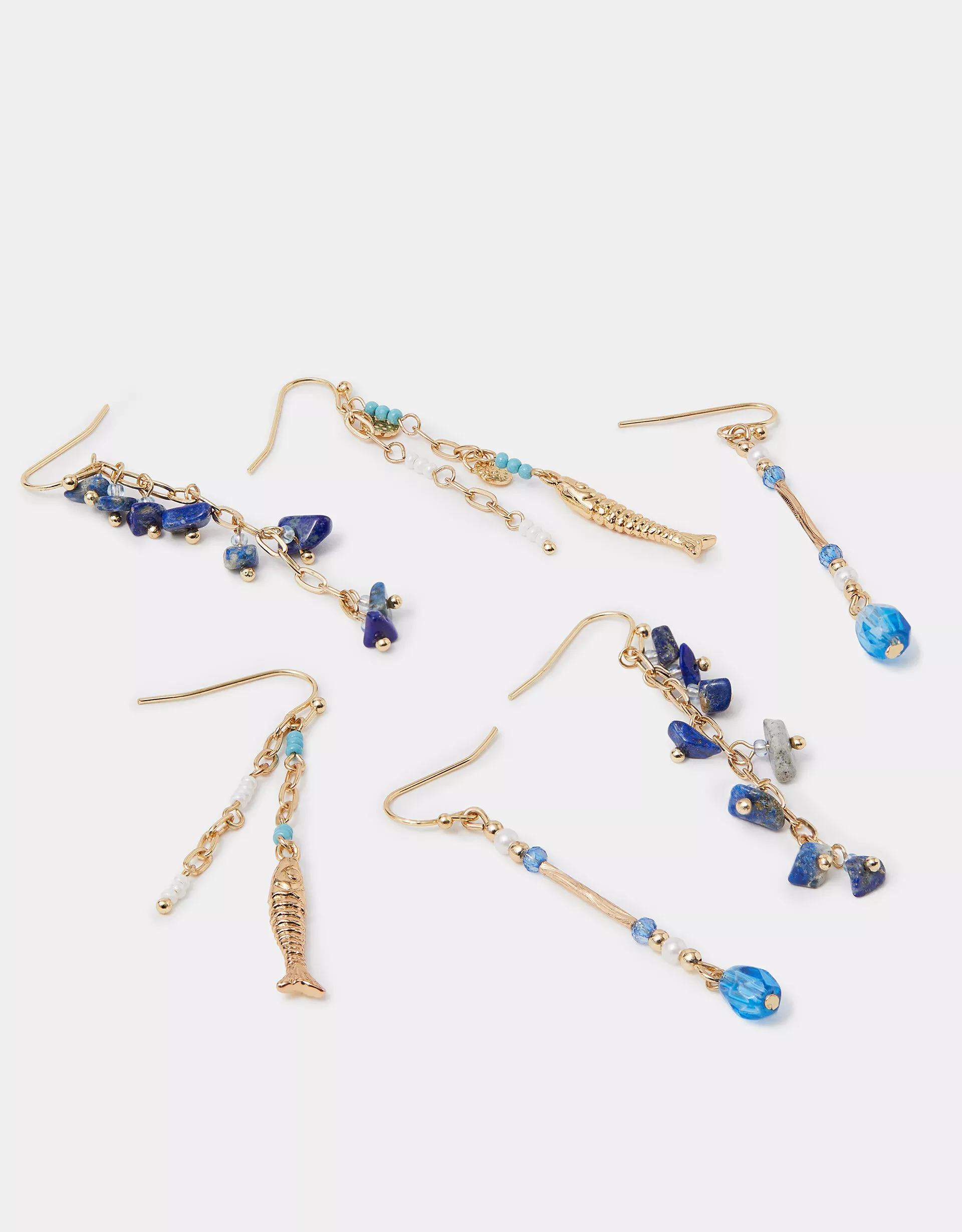 3-Pack Delicate Stone Drop Earrings