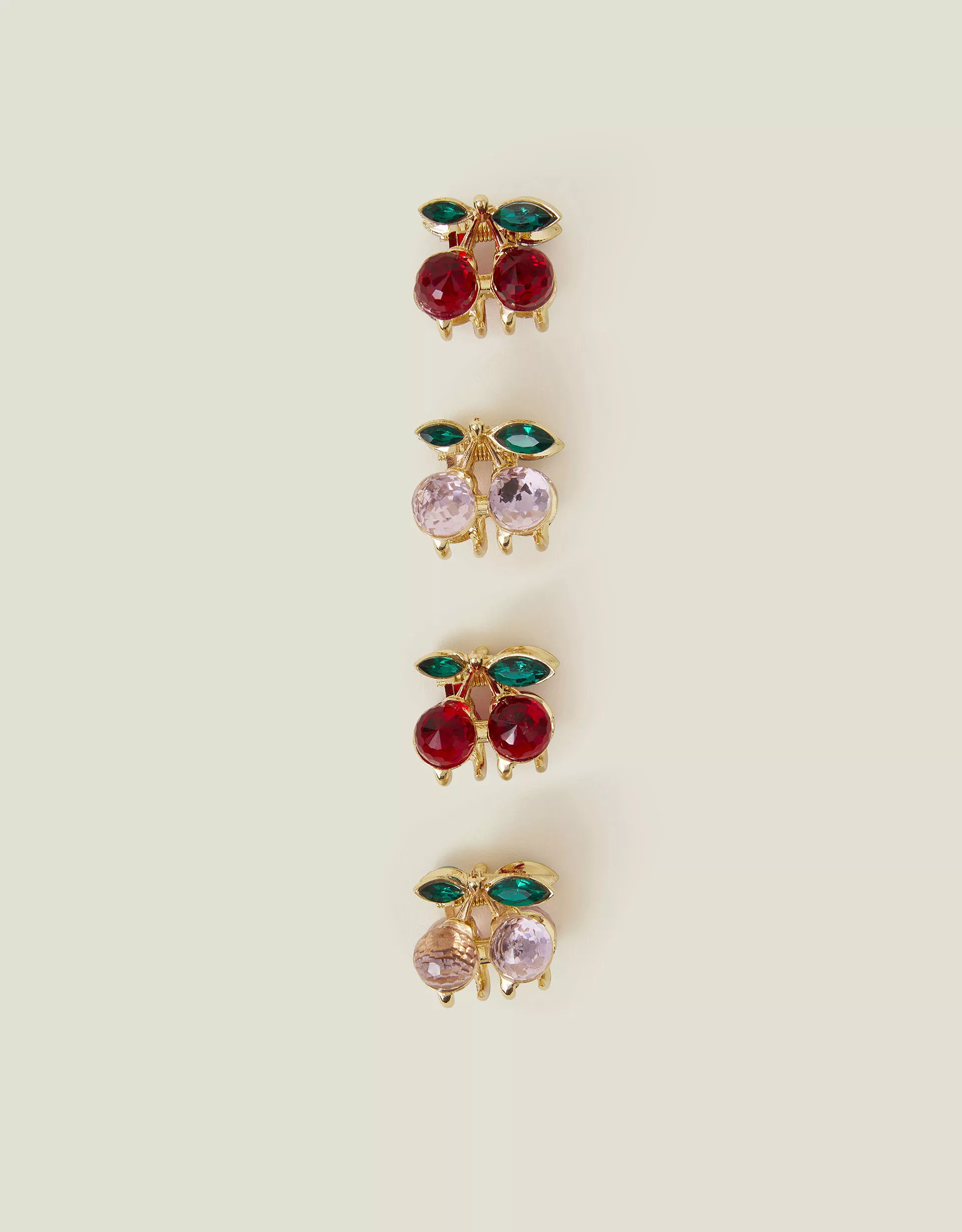 4-Pack Cherry Gem Claw Clip