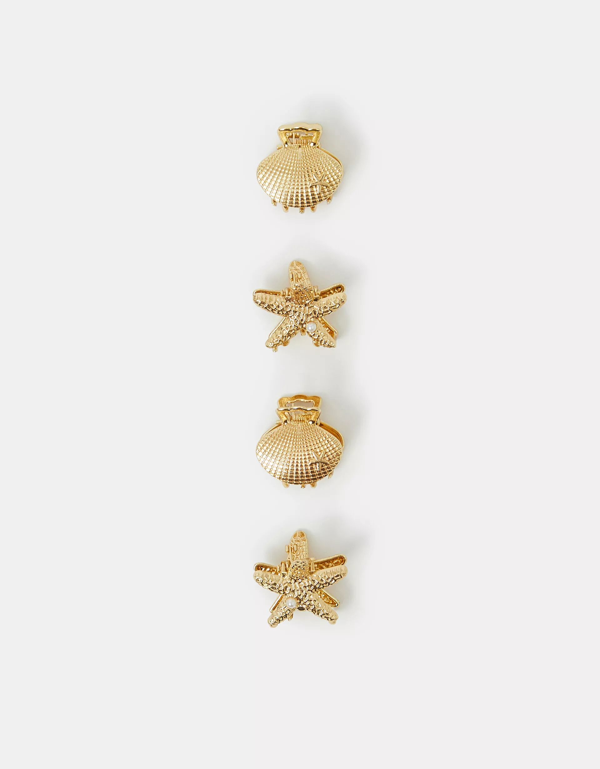 4-Pack Mini Shell Claw Clips