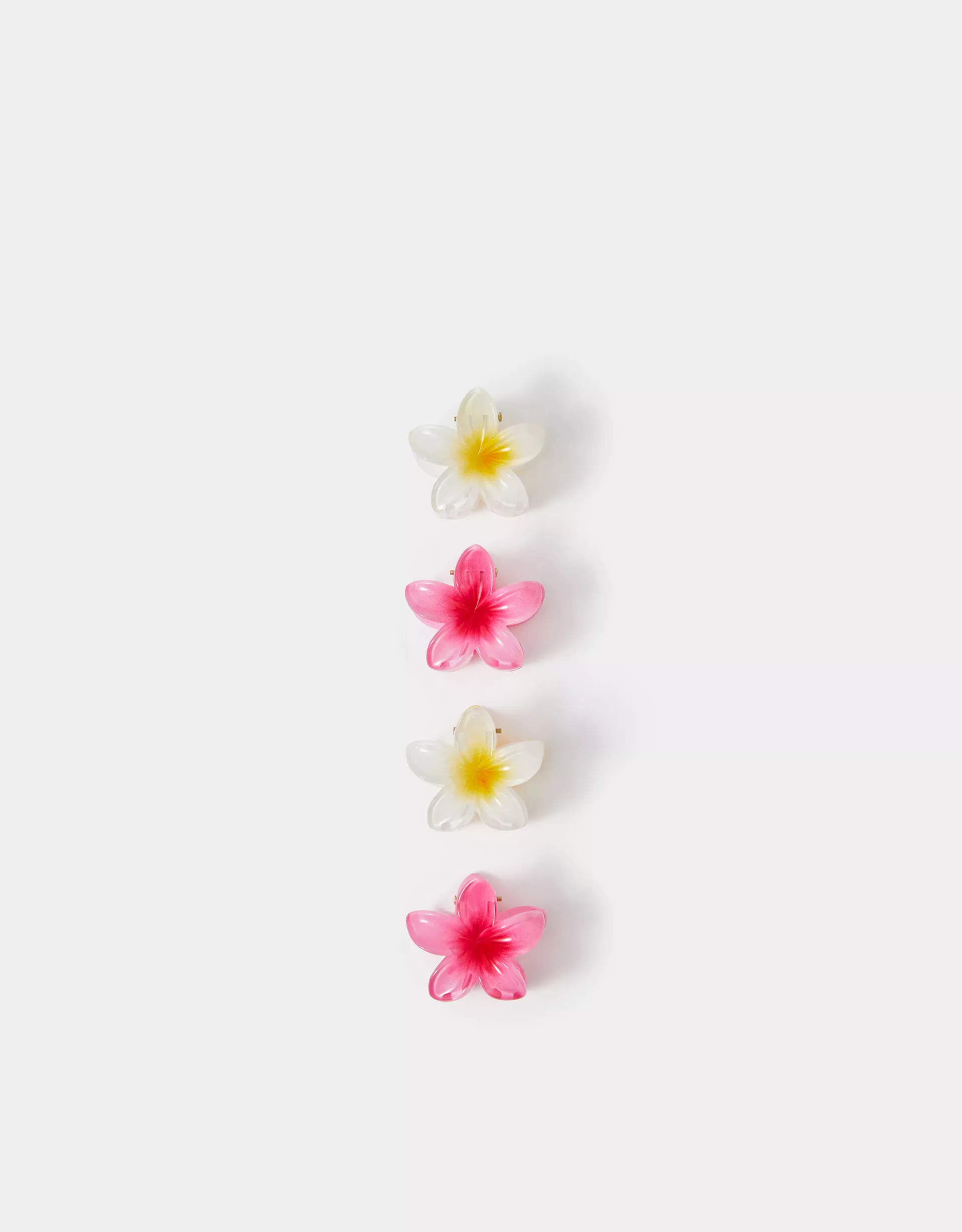 4-Pack Mini Tropical Flower Claw Clips