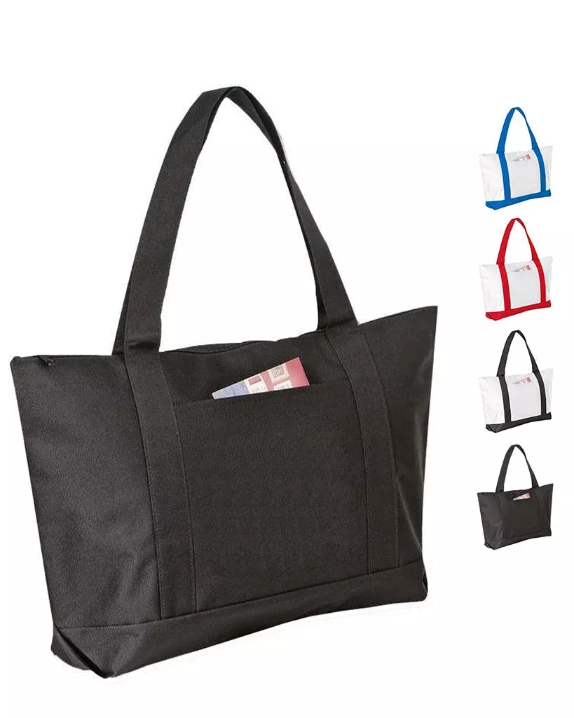 48 ct Polyester Beach Tote Bags with Zipper - By Case