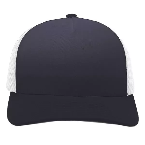 5-Panel Trucker Snapback Cap- Navy/White- Egotier 105C