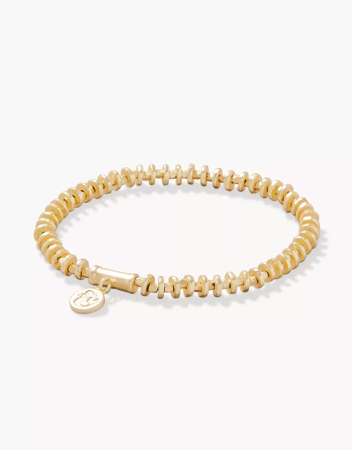5mm Stretch Bracelet Gold Disk