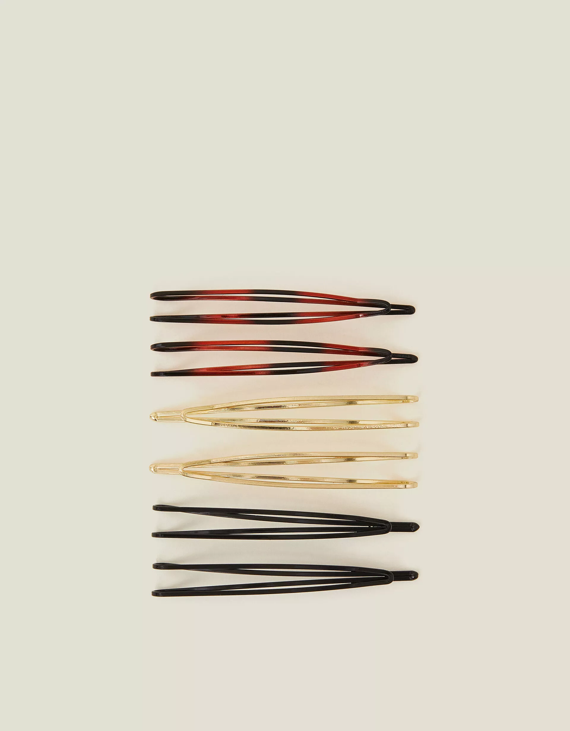 6-Pack Mix Metal Hair Slides