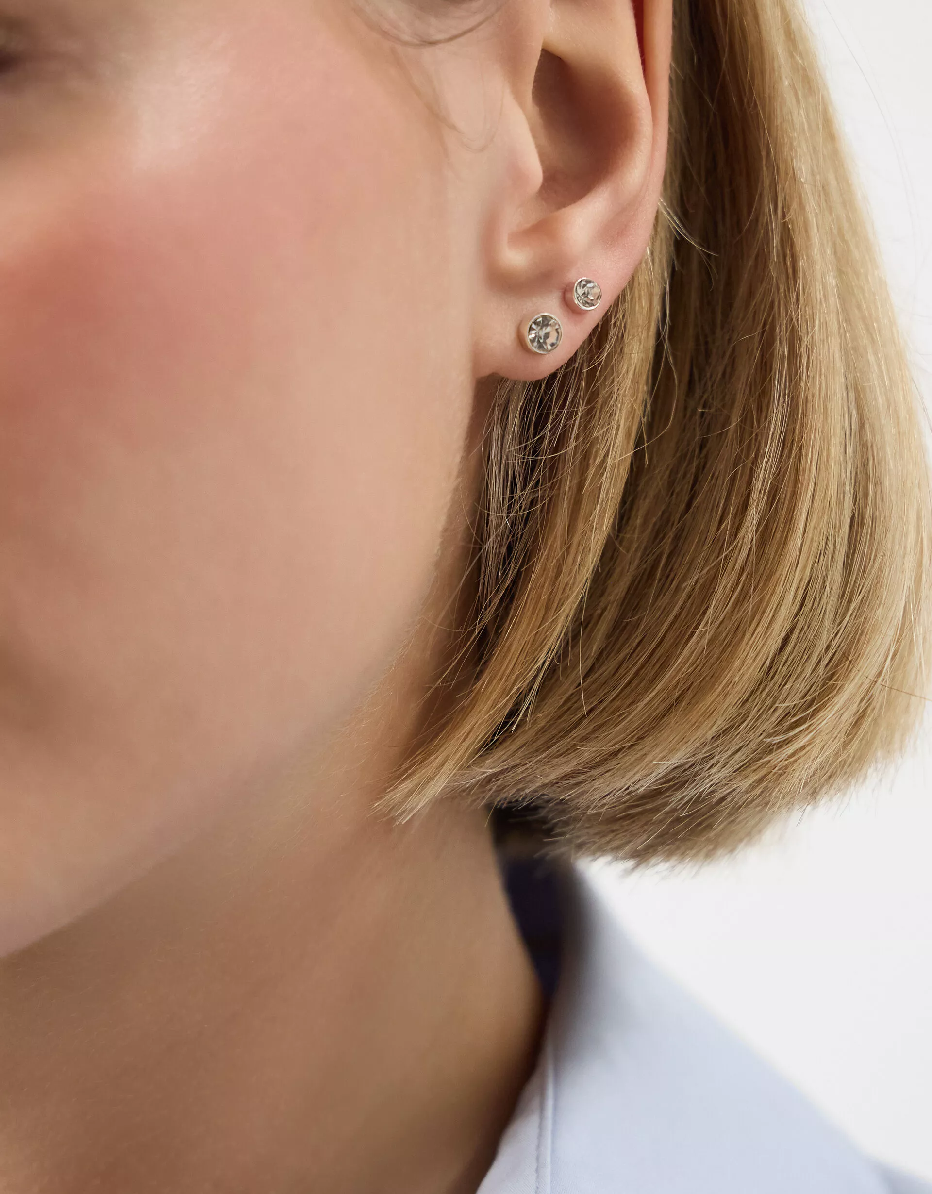 8-Pack Stone Stud Earrings