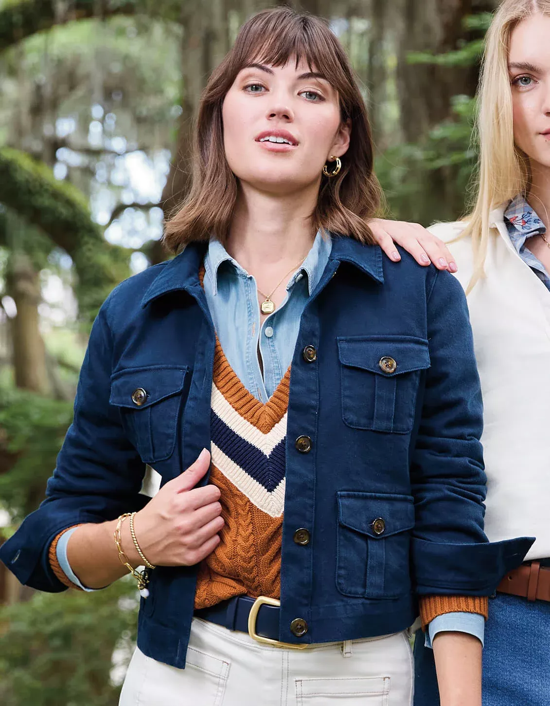 Addison Twill Jacket Slate Blue
