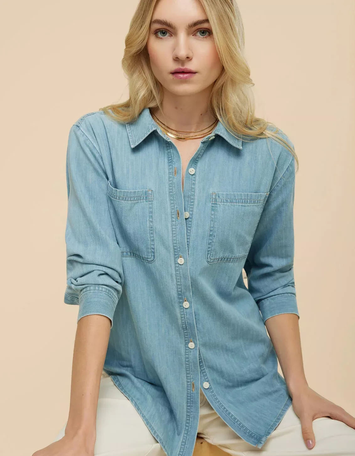 Aida Buttonfront Shirt Isle of Palm Wash
