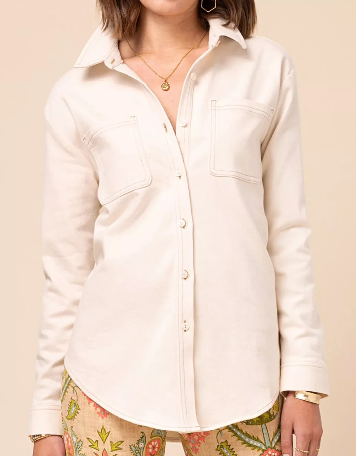 Aida Denim Shirt Antique White