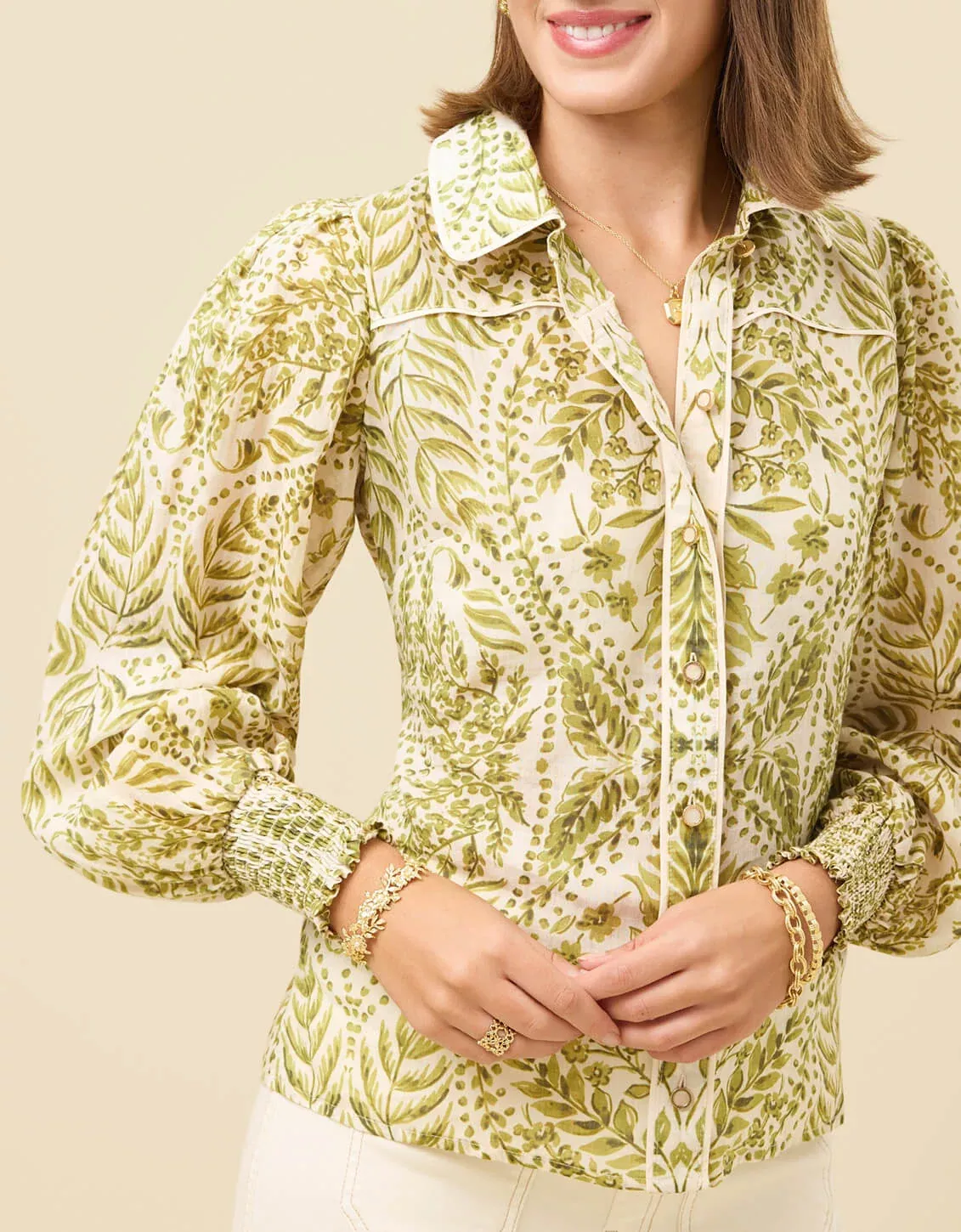 Aliya Blouse Guerard Estate Fern