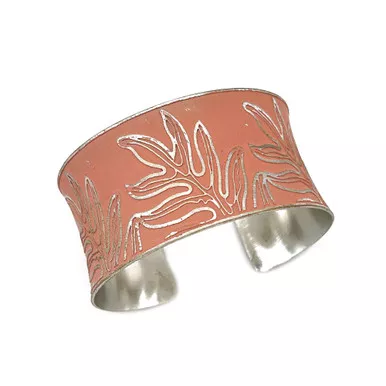 Anju Silver Plated Patina Cuff Bracelet