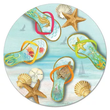 Aqua Sea Flip Flops Lazy Susan Turntable