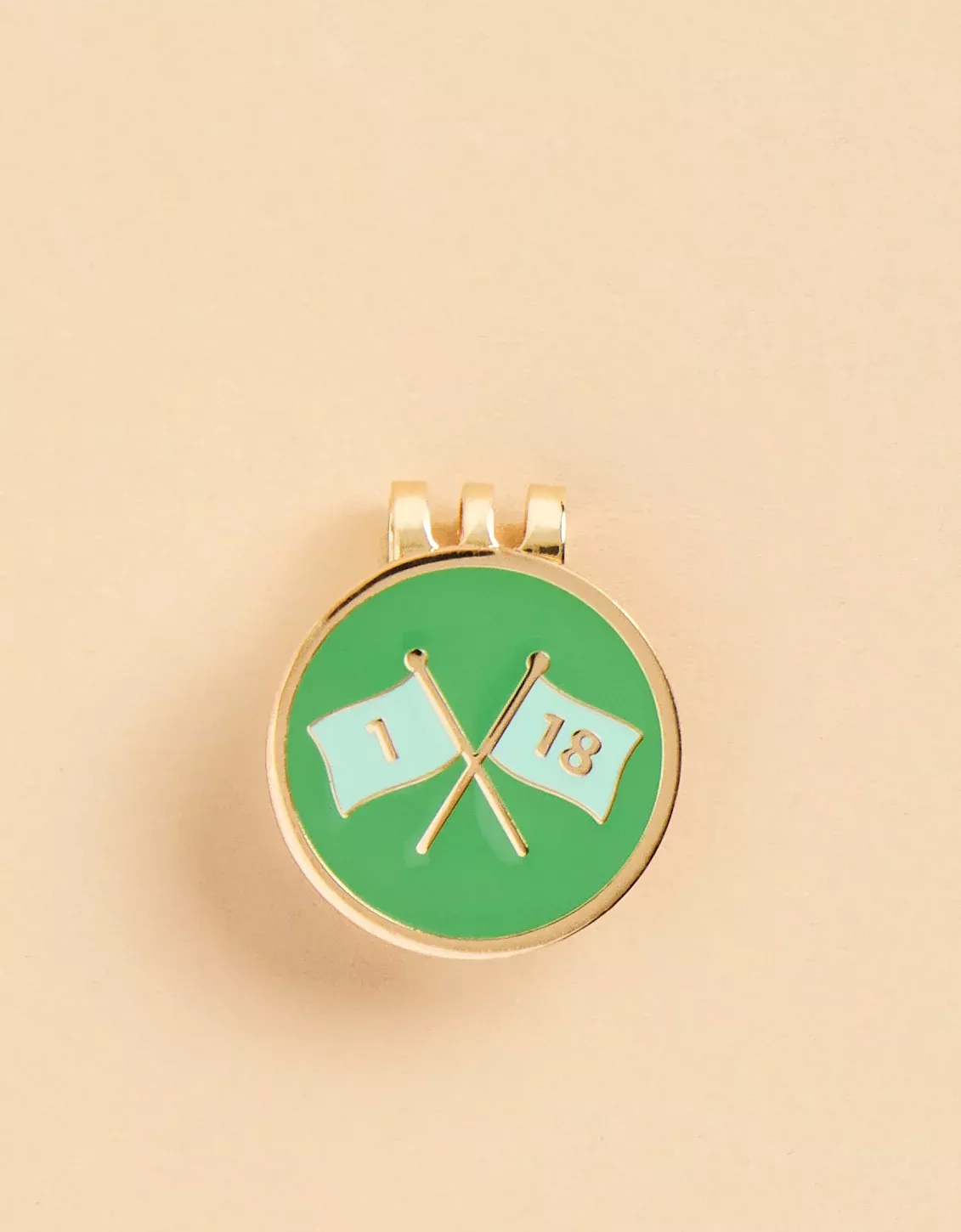 Armada Ball Marker + Hat Clip Green/Flags