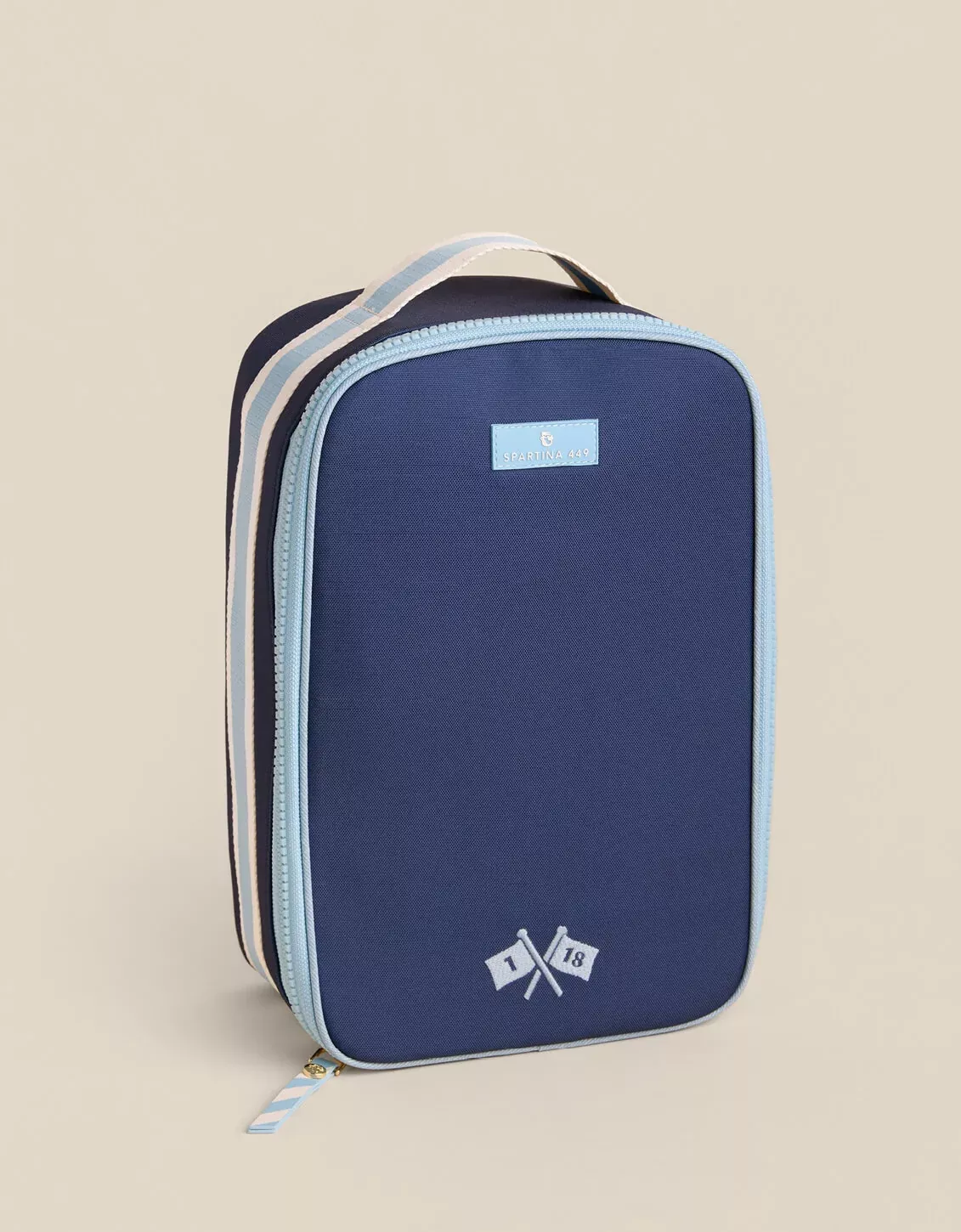 Armada Golf Shoe Bag Navy Blue Stripe