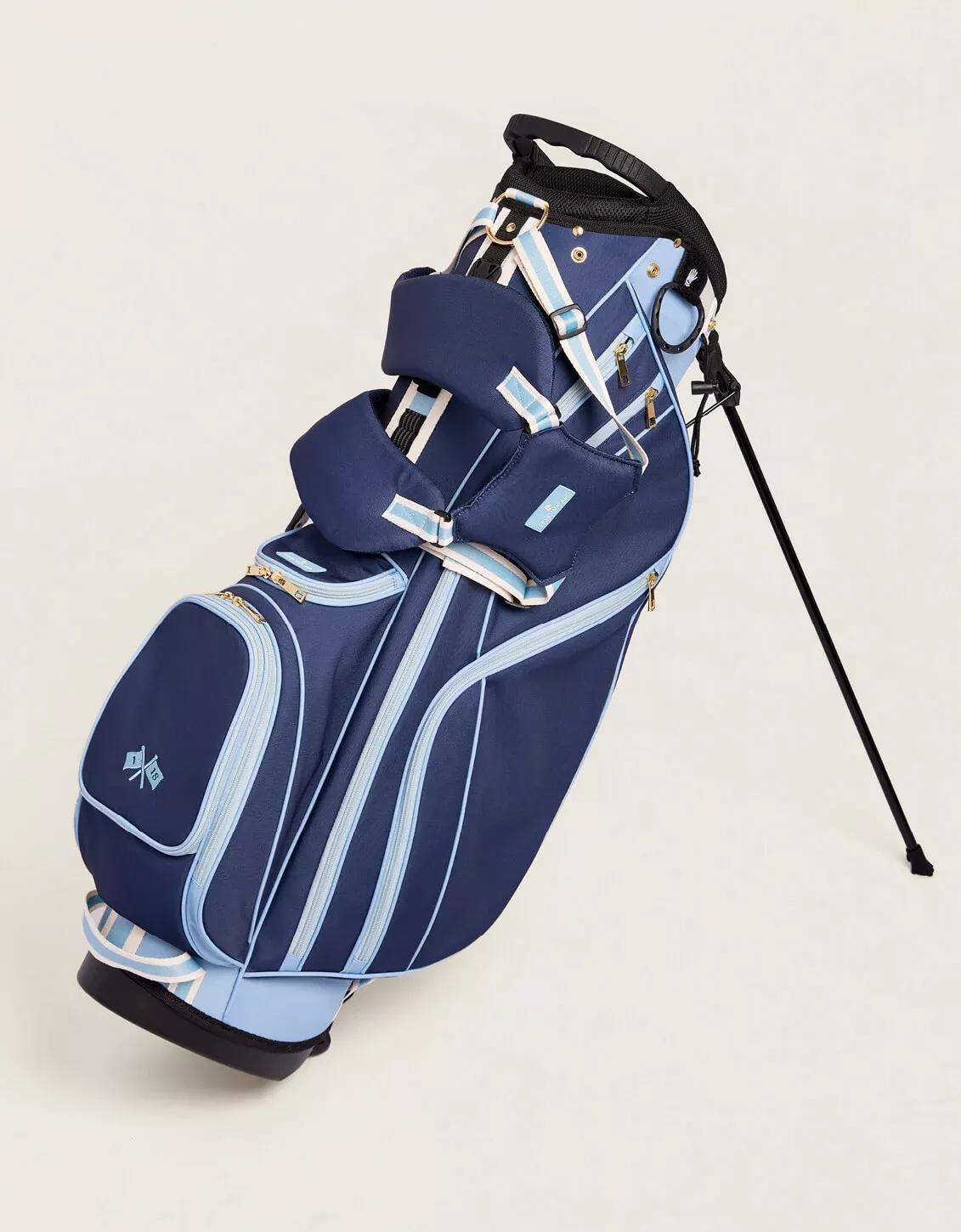 Armada Golf Stand-Up Bag Navy Blue Stripe