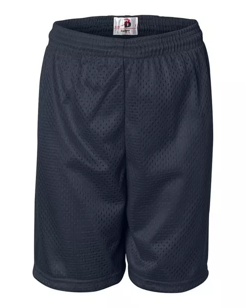 Badger 2207- Black- 6'' Youth Pro Mesh Shorts