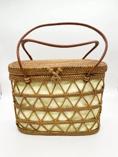 Bali Open Zigzag Weaved Purse