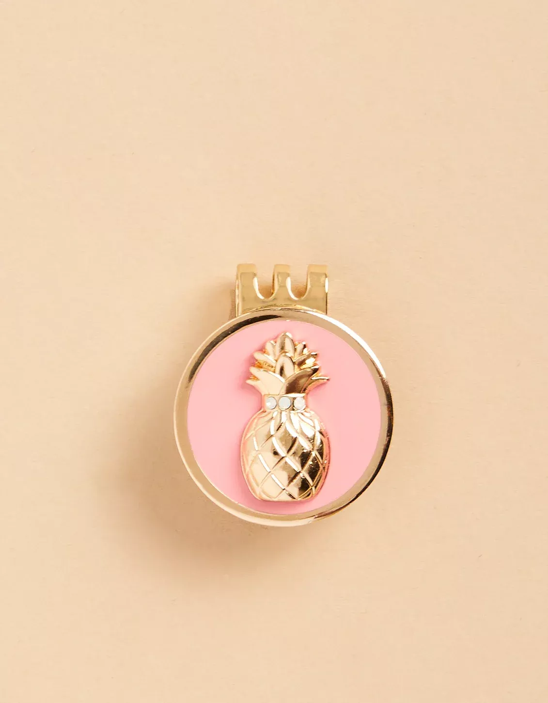 Ball Marker + Hat Clip Pink Pineapple