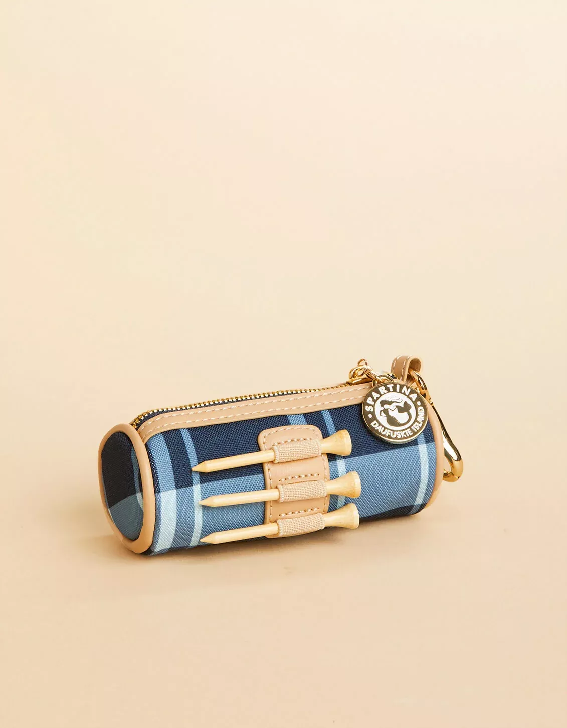 Ball & Tee Pouch Clara Bluestone Plaid