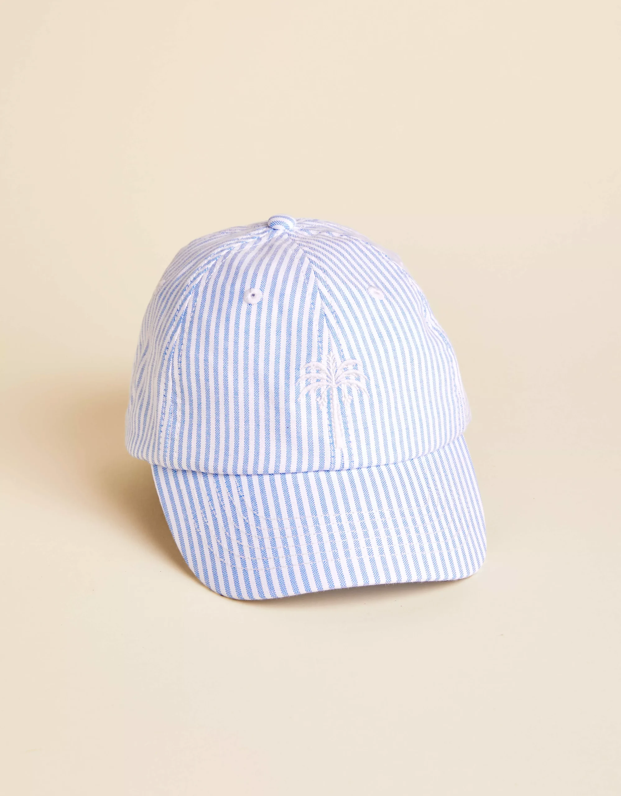 Baseball Hat Palm Tree/Blue Stripe