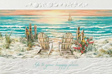 Beach Happy Place Birthday Card