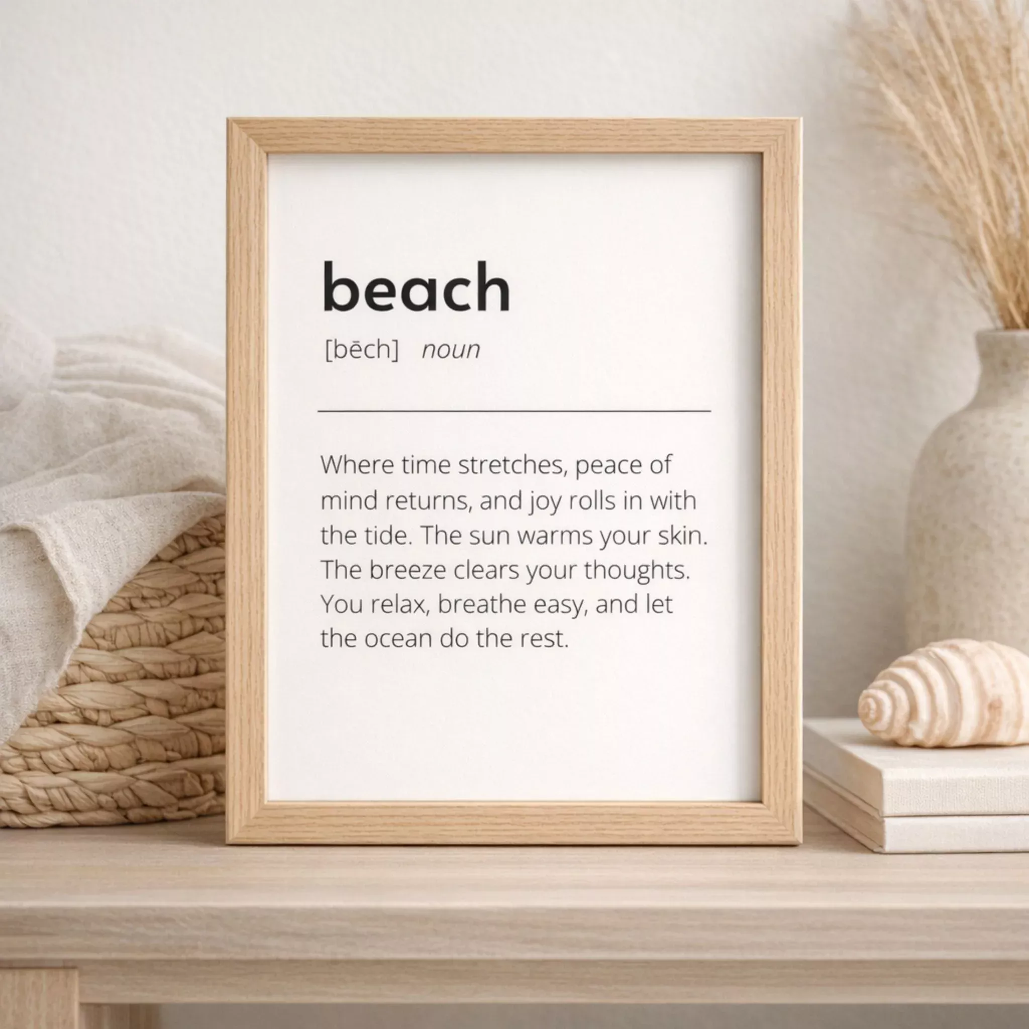 Beach State of Mind, Beach Definition Art Print