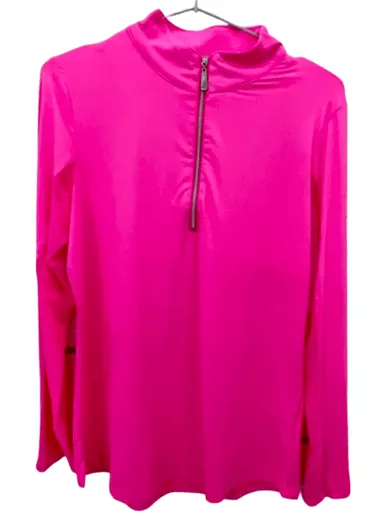 Beachtime Long Sleeve Zip Front High Neck Top