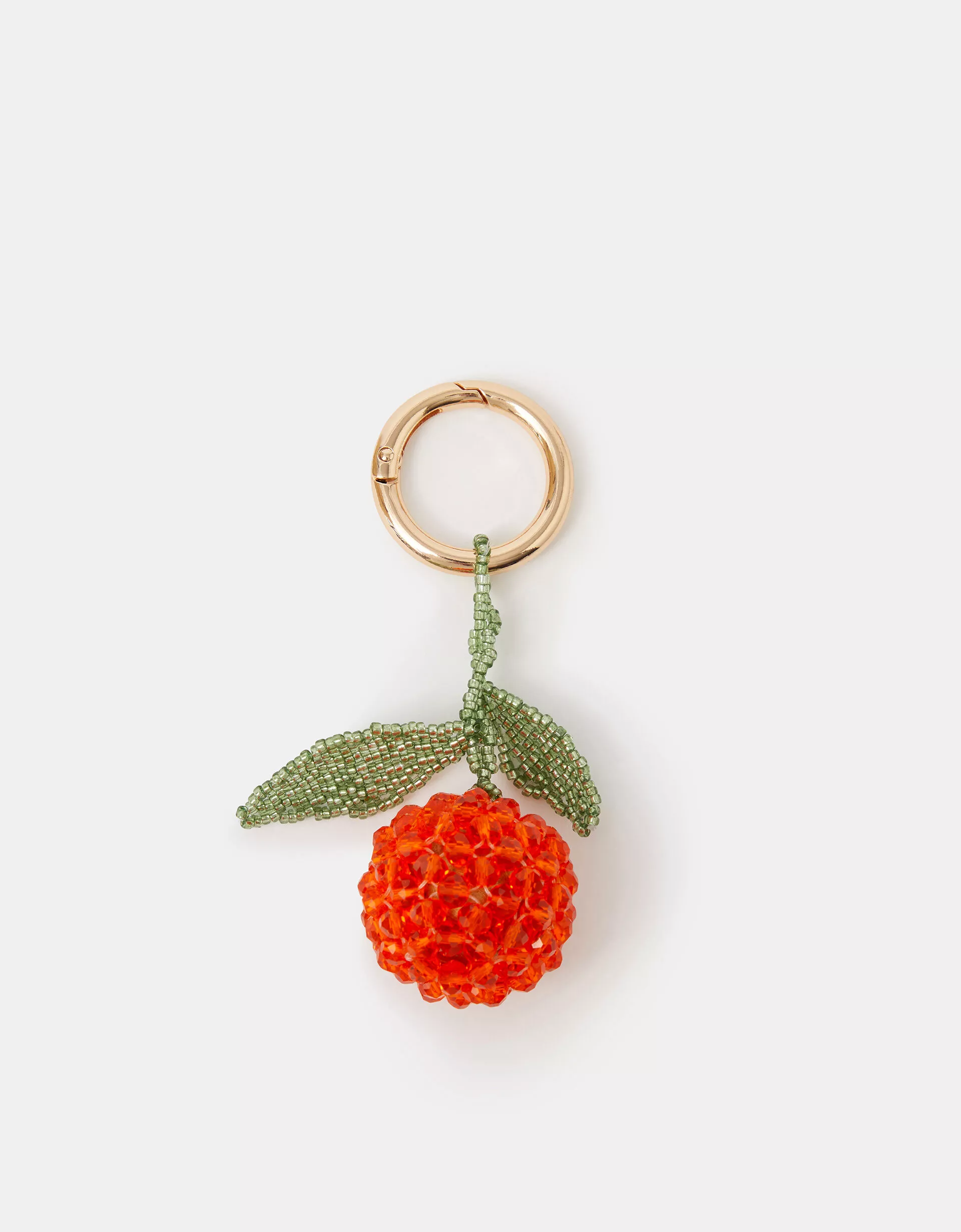 Beaded Orange Bag Charm