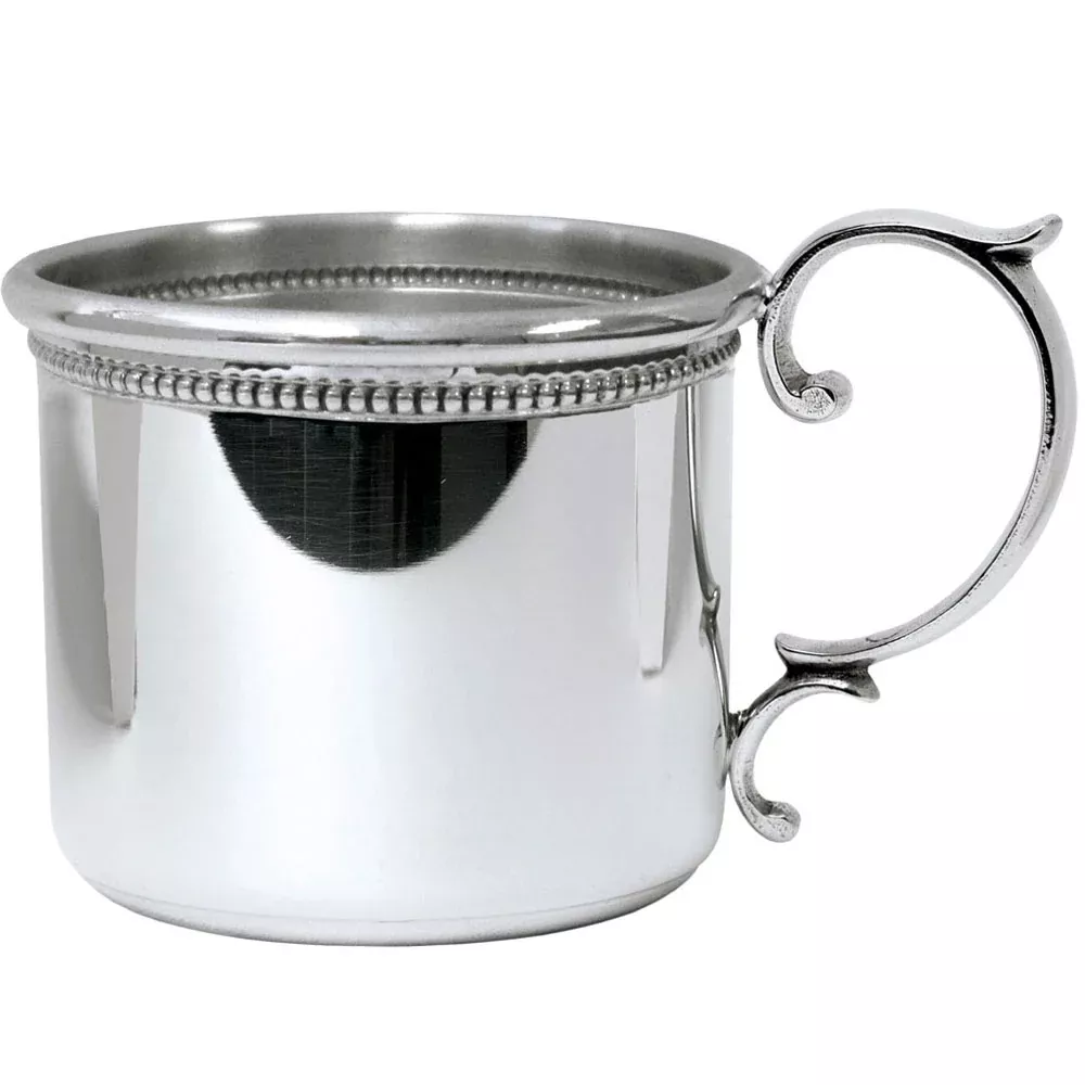 BEADED SCROLL HANDLE STRAIGHT BABY CUP