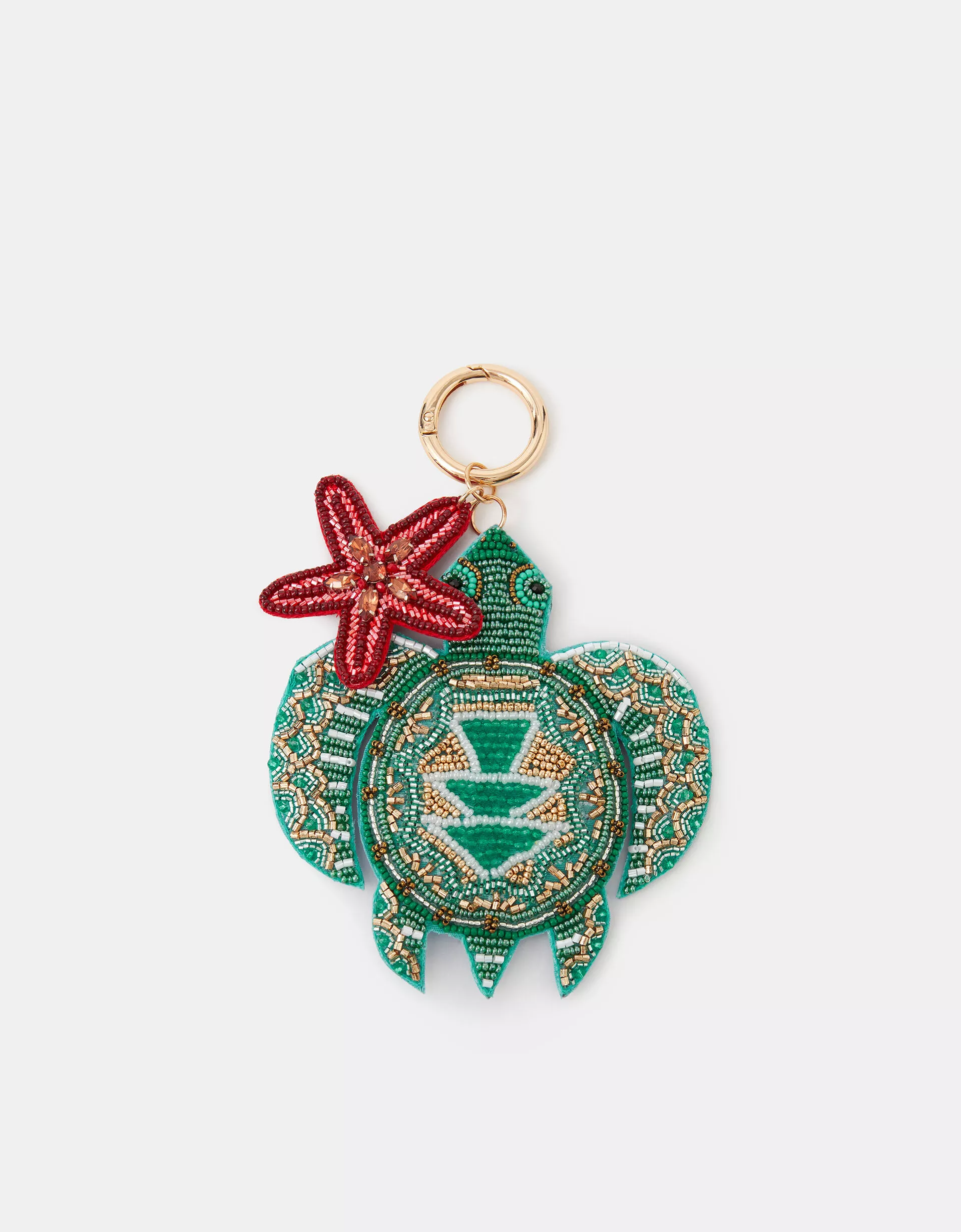 Beaded Turtle Bag Charm