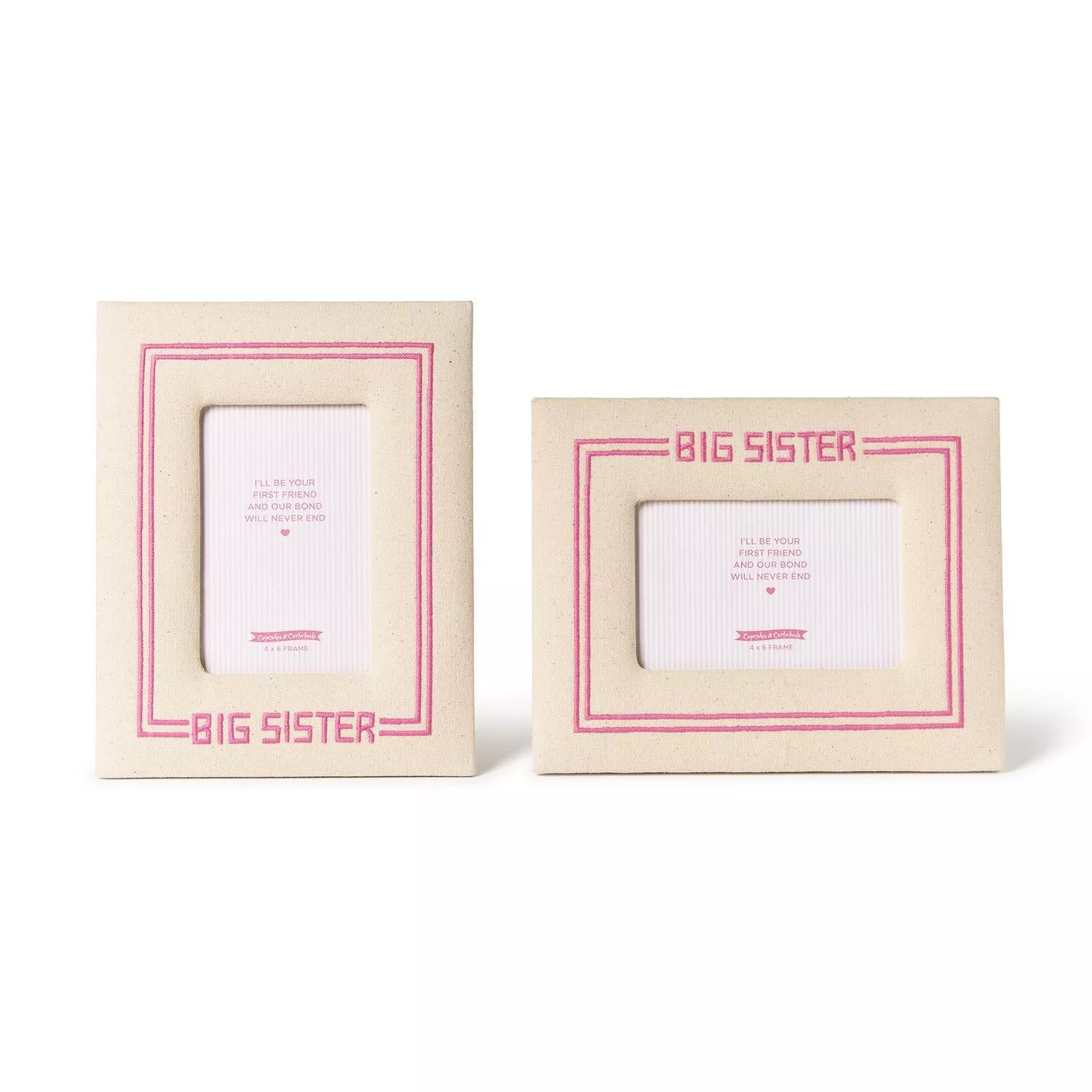 BIG SISTER EMBROIDERED FRAME