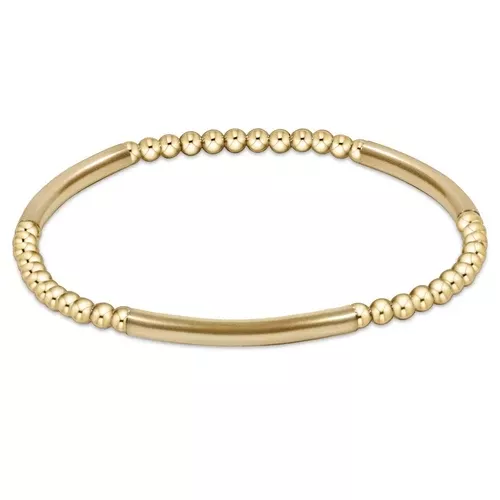 BLISS BAR PATTERN GOLD 3MM BRACELET