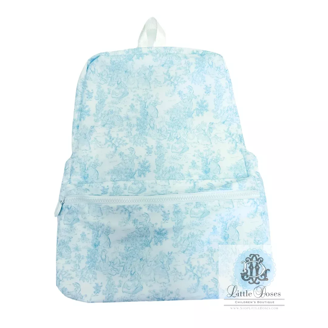BLUE BUNNY TOILE BACKPACKER