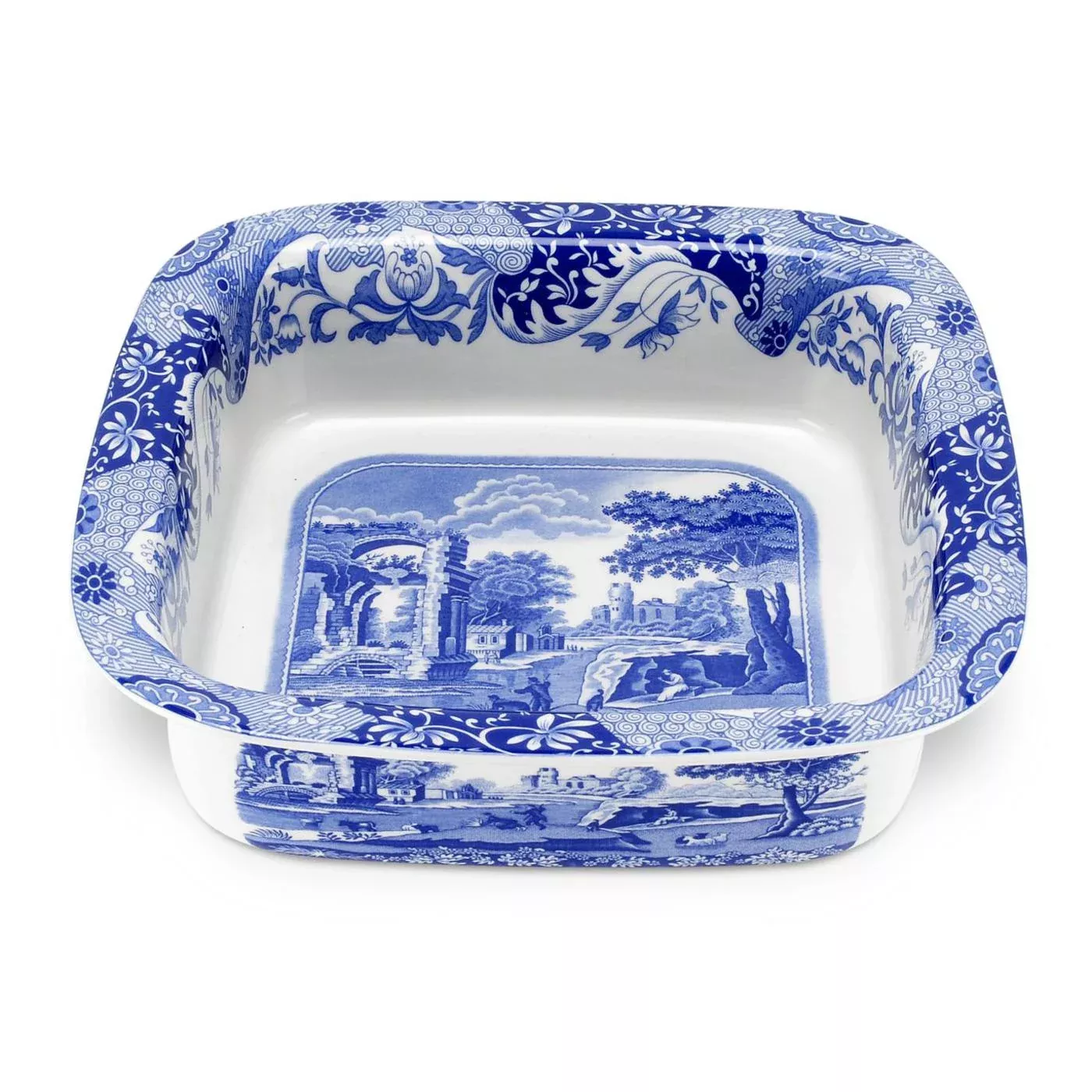 BLUE ITALIAN SQUARE DISH