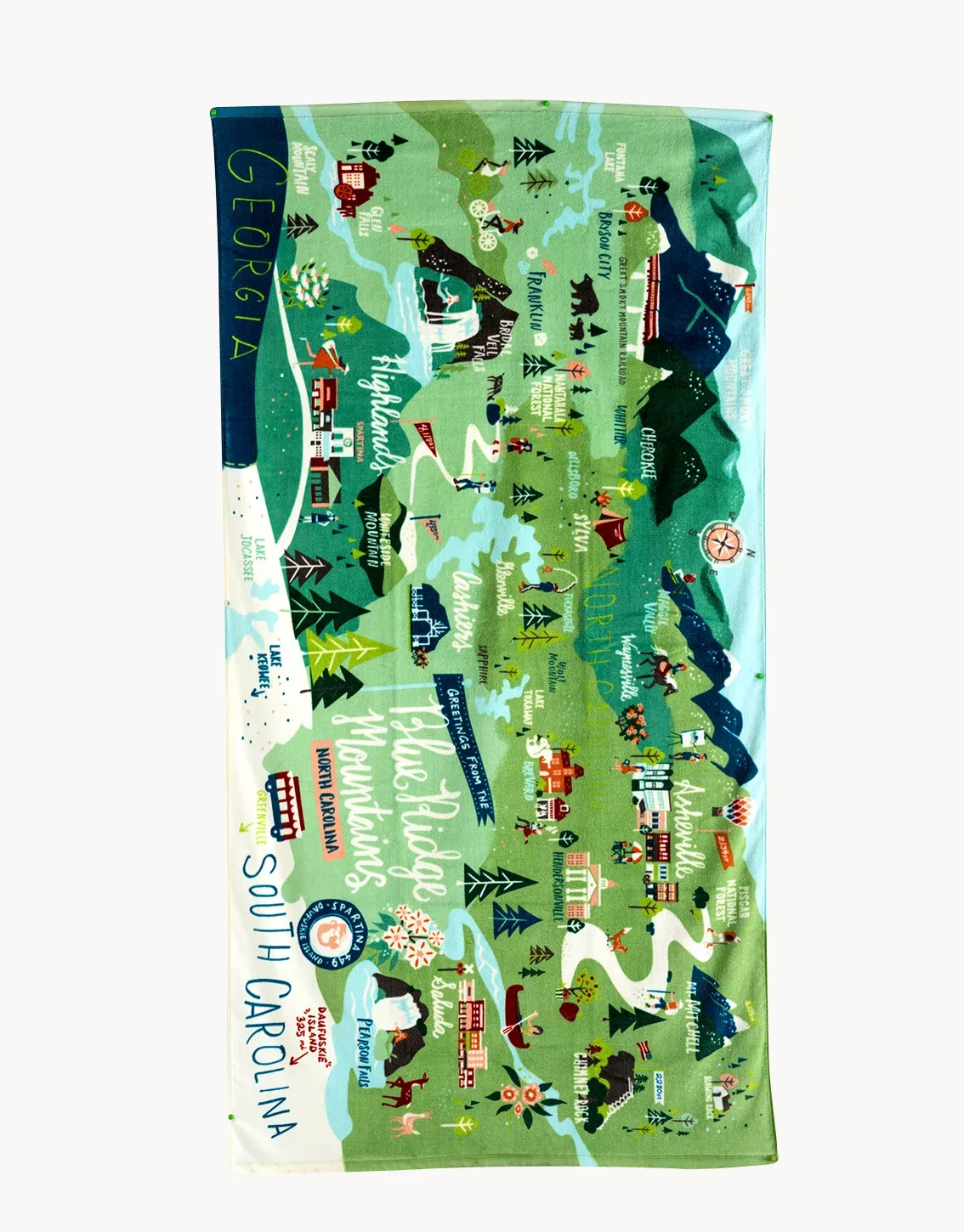 Blue Ridge Mountains Beach Towel