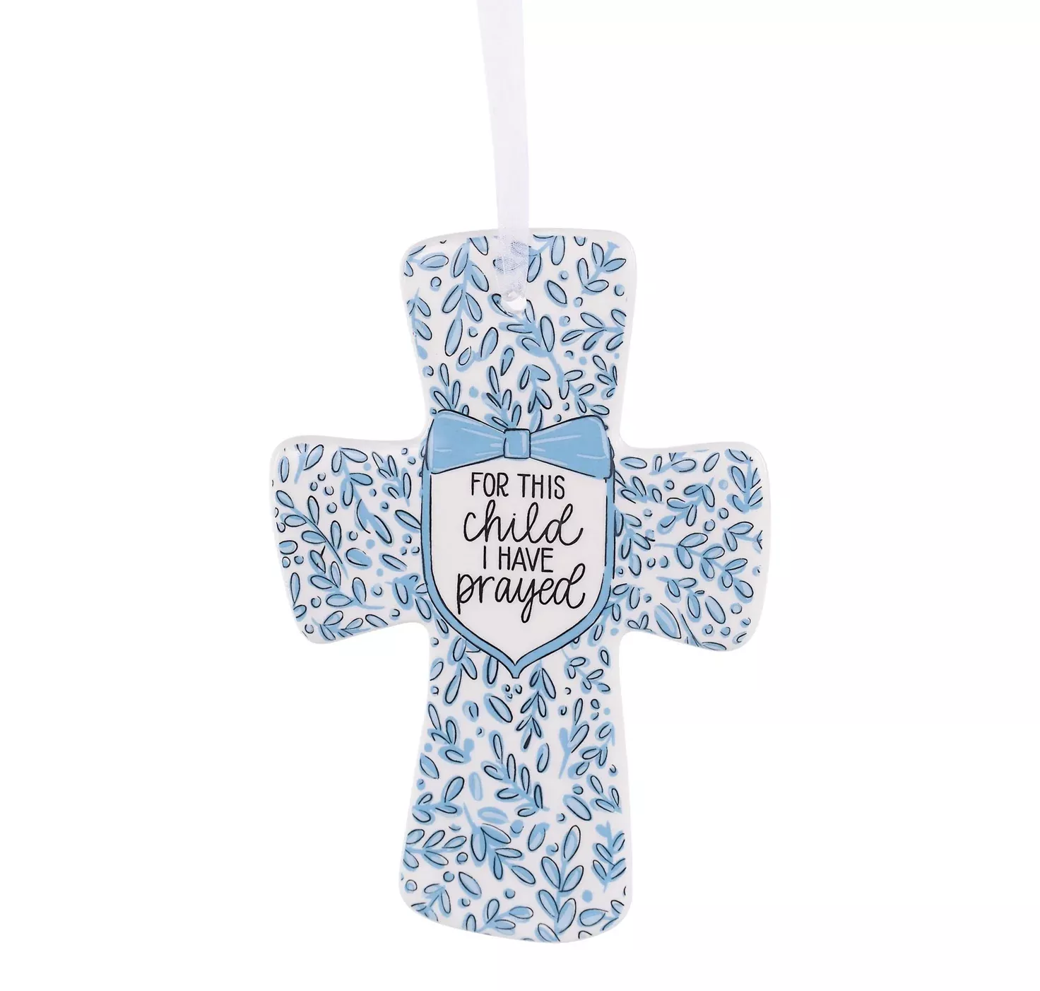 BLUE FOR THIS CHILD PRAYED CROSS