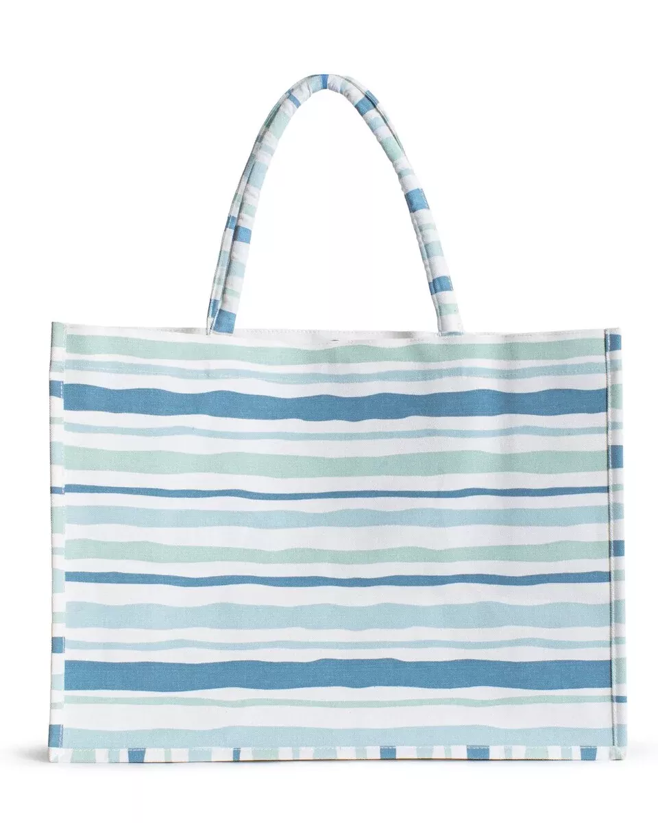 BLUE & WHITE SPYGLASS TOTE