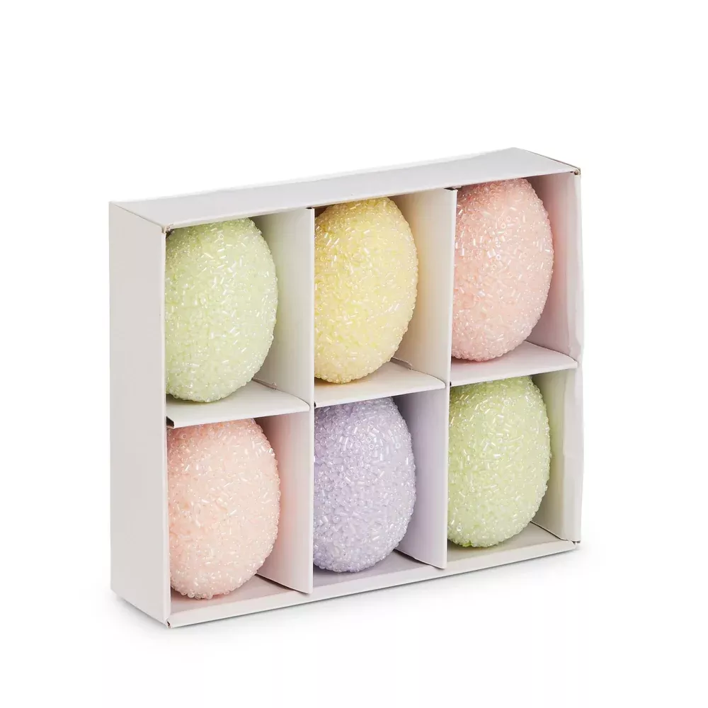 BOX OF EMBELLISHED EGGS