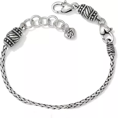 Brighton Barrel Slide Silver Charm Holder Bracelet