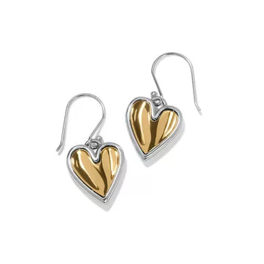 Brighton Cascade Two Tone Heart Reversible Dangle Earrings