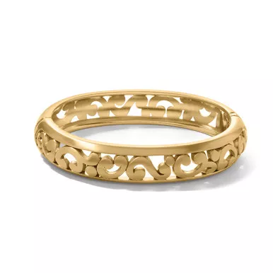 Brighton Contempo Medium Width Hinged Gold Bangle Bracelet