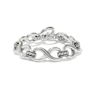 Brighton Interlok Infinity Silver Link Bracelet