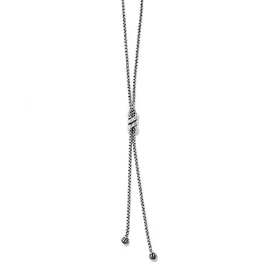 Brighton Interlok Twist Lariat Silver Chain Necklace