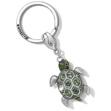 Brighton Marvels Green Turtle Key Ring Clip Purse FOB